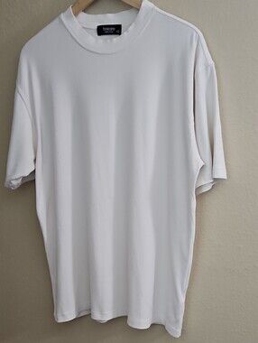 TOSCANO MADE IN ITALY,MEN'S RIBBED WHITE/ CREAM KNIT  CREWNECK XL